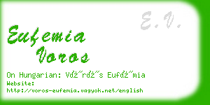 eufemia voros business card